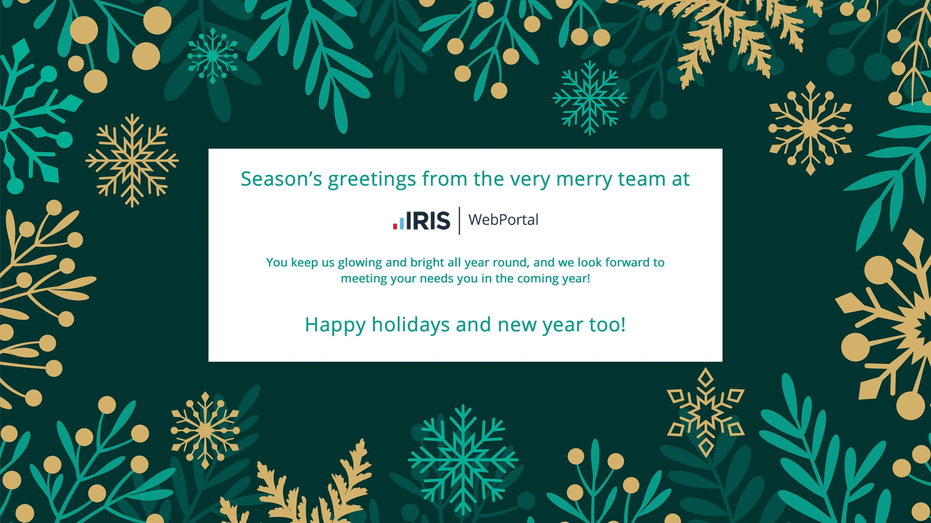 Wishing you a Happy Holdays